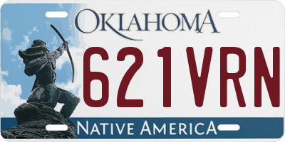 OK license plate 621VRN