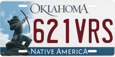 OK license plate 621VRS