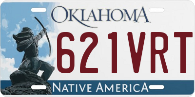 OK license plate 621VRT
