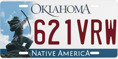 OK license plate 621VRW