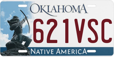 OK license plate 621VSC