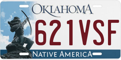 OK license plate 621VSF