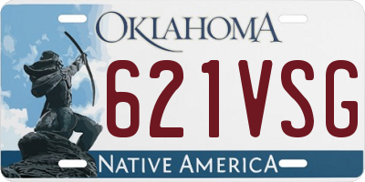 OK license plate 621VSG