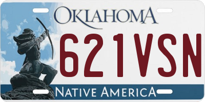 OK license plate 621VSN