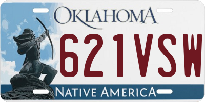 OK license plate 621VSW