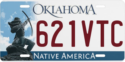OK license plate 621VTC