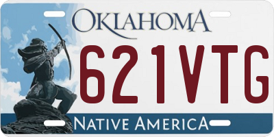 OK license plate 621VTG