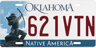 OK license plate 621VTN