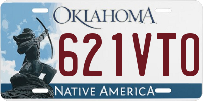 OK license plate 621VTO