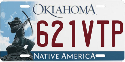 OK license plate 621VTP
