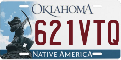 OK license plate 621VTQ