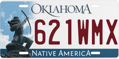 OK license plate 621WMX
