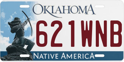 OK license plate 621WNB