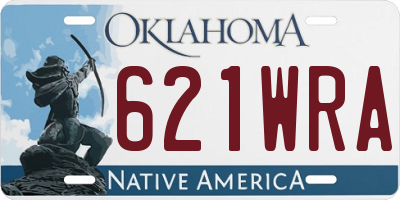 OK license plate 621WRA
