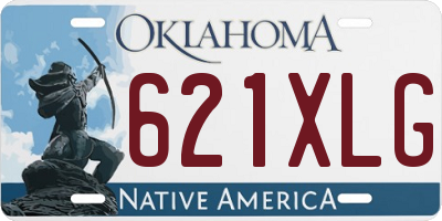 OK license plate 621XLG