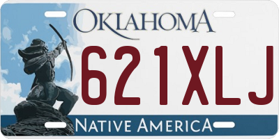 OK license plate 621XLJ