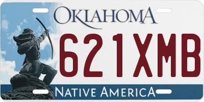 OK license plate 621XMB