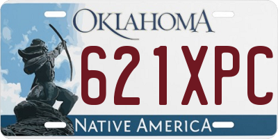 OK license plate 621XPC