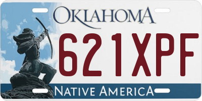 OK license plate 621XPF
