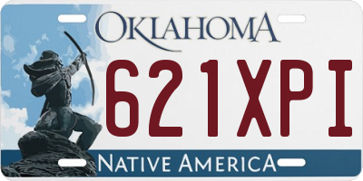 OK license plate 621XPI
