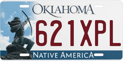 OK license plate 621XPL