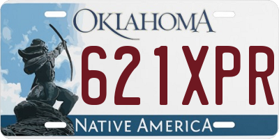 OK license plate 621XPR