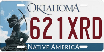 OK license plate 621XRD