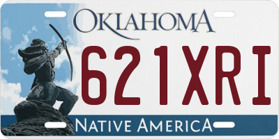 OK license plate 621XRI