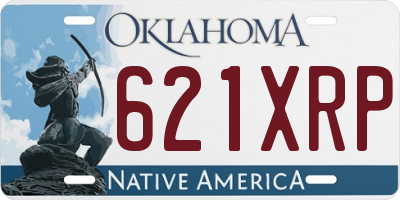 OK license plate 621XRP