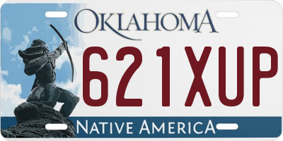 OK license plate 621XUP