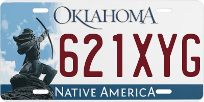 OK license plate 621XYG