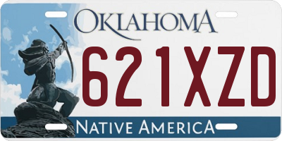 OK license plate 621XZD