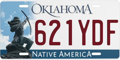 OK license plate 621YDF