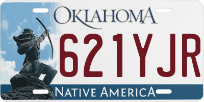 OK license plate 621YJR