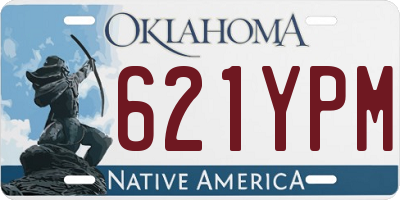 OK license plate 621YPM