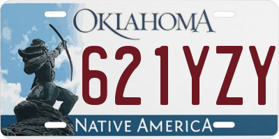 OK license plate 621YZY