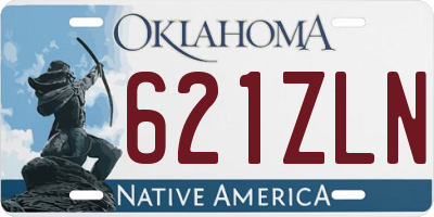 OK license plate 621ZLN