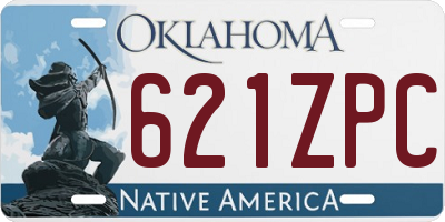 OK license plate 621ZPC
