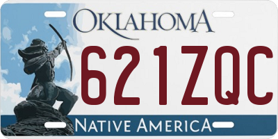 OK license plate 621ZQC