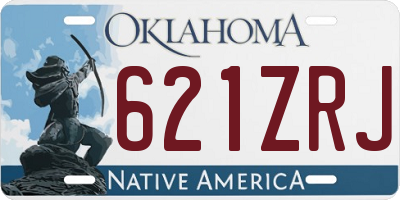 OK license plate 621ZRJ
