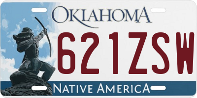 OK license plate 621ZSW
