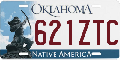 OK license plate 621ZTC