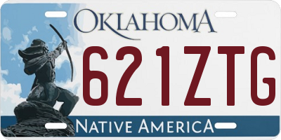 OK license plate 621ZTG