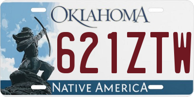 OK license plate 621ZTW