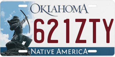 OK license plate 621ZTY