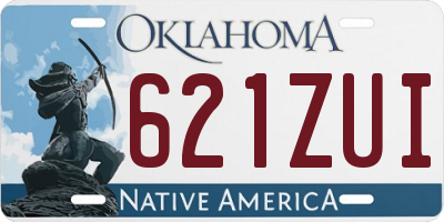 OK license plate 621ZUI