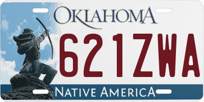 OK license plate 621ZWA