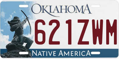 OK license plate 621ZWM