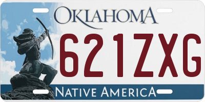 OK license plate 621ZXG