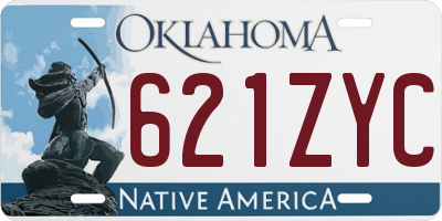 OK license plate 621ZYC
